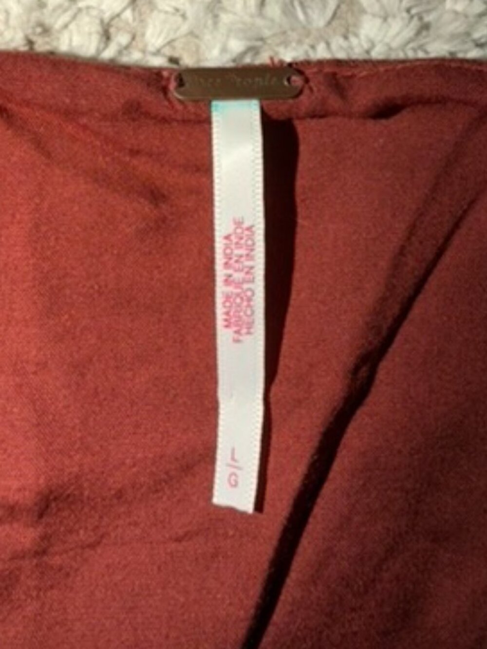 Free People Vintage Summer Midi Dress in Rust Size Large - Picture 4 of 11